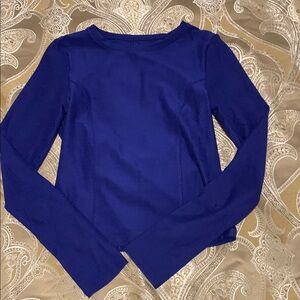 Women's Blue Long Sleeve Top